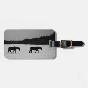 Horses On Snow cd ltcnm Luggage Tag