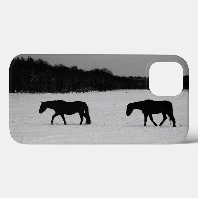 Horses On Snow ipha Case-Mate iPhone Case (Back (Horizontal))