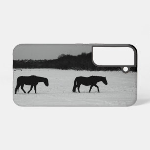 Horses On Snow sgcna Samsung Galaxy Case