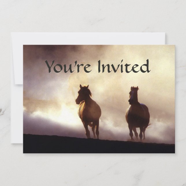 Horses On The Hill Invitation (Front)