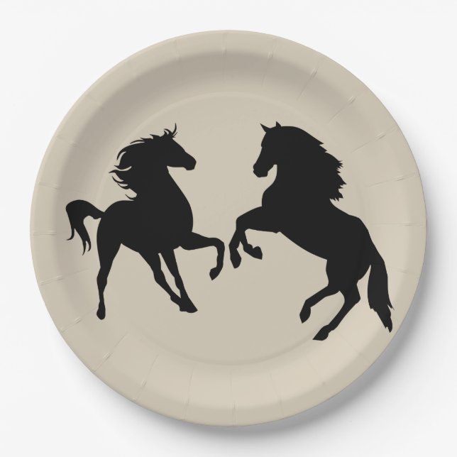 Horses Paper Plate (Front)