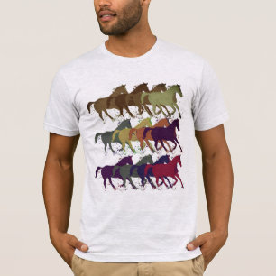 Horses Pattern Farm Animals T-Shirt