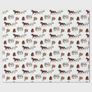 Horses Pattern Paper Placemat