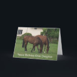 Horses Personalised Daughter Birthday Card<br><div class="desc">Greeting card horses daughter birthday card. Customise this birthday card with any text then have it printed and sent to you or instantly download it to your mobile device. Should you require any help with customising then contact us through the link on this page. Horse personalised daughter birthday card that...</div>