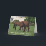 Horses Personalised Daughter Birthday Card<br><div class="desc">Greeting card horses daughter birthday card. Customise this birthday card with any text then have it printed and sent to you or instantly download it to your mobile device. Should you require any help with customising then contact us through the link on this page. Horse personalised daughter birthday card that...</div>