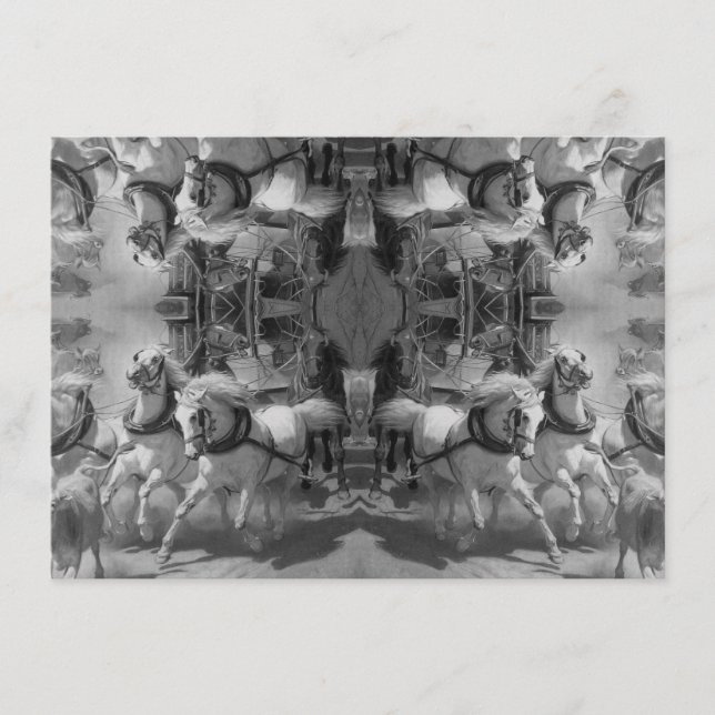Horses –Pferde – Marmor Marmo marble marbre Enclosure Card (Front)