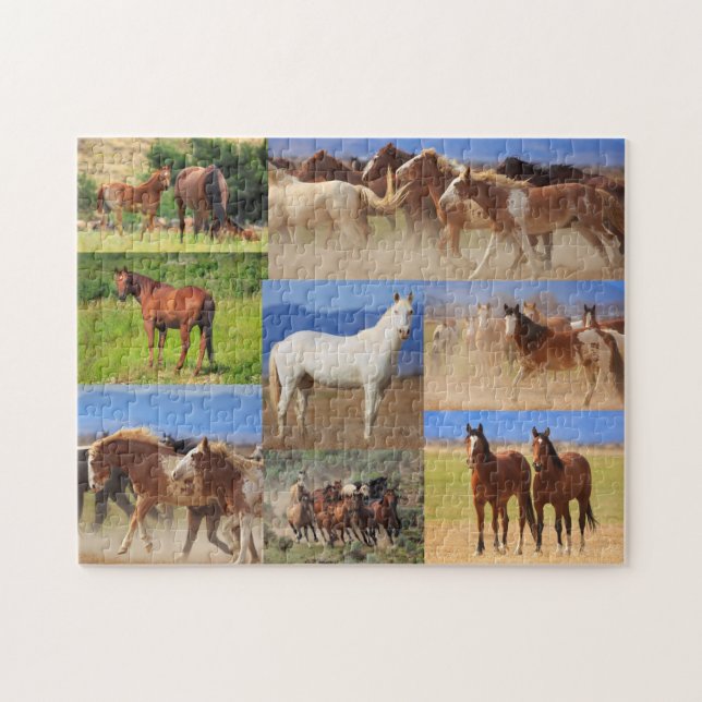 Horses Photo Collage Jigsaw Puzzle (Horizontal)