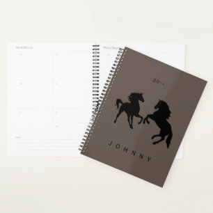 Horses Planner Custom Name Year and Colors