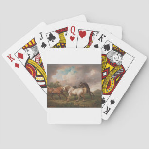 Horses Playing Cards