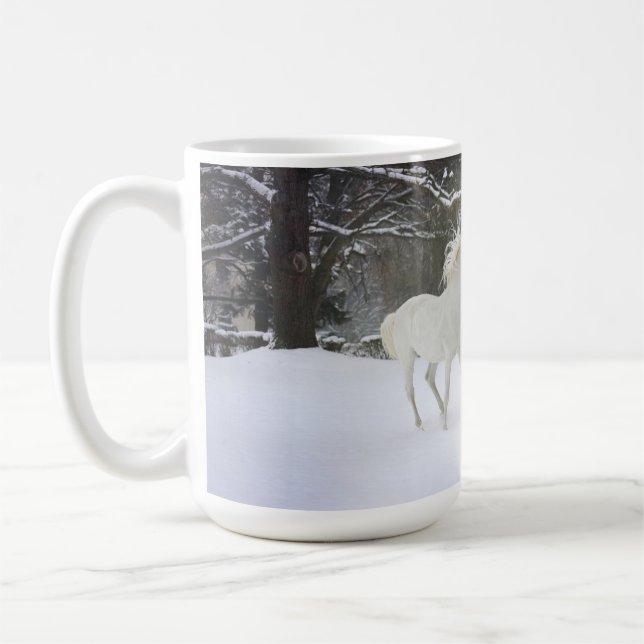 Horses Playing In The Snow Mug (Left)