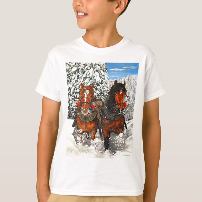 Horses ploughing T-Shirt (Front)