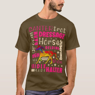 Horses Pony Horseback Ride Canter Trot Dressage Sp T-Shirt
