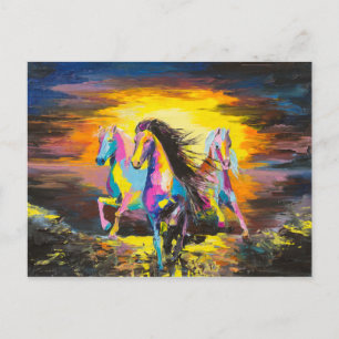 Horses Postcard