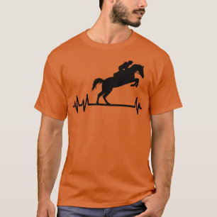 Horses Pulse Rider Heartbeat Equestrian T-Shirt