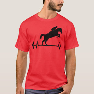 Horses Pulse Rider Heartbeat Equestrian  T-Shirt