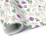 Horses & Purple Roses Wedding Gift Wrapping Paper<br><div class="desc">Celebrate a special day with this Horses & Purple Roses Wedding Gift Wrapping Paper. Perfect for brides,  crafters,  and creatives,  this charming wrap adds an equestrian,  whimsical,  floral and rustic touch to wedding gifts,  bridal showers,  and celebration projects. Available in multiple roll sizes and colours. Find more at www.hotpocketgraphics.com</div>