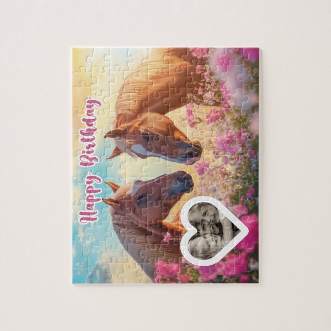 Horses Puzzle Birthday Gift Girl (Vertical)