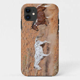 Horses roaming the Big Horn MT of Shell Wyoming. 2 iPhone 11 Case