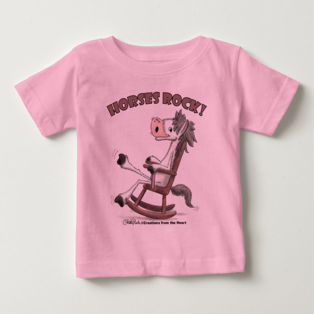 Horses Rock! Baby T-Shirt (Front)