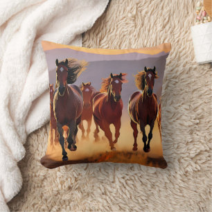 Horses Running Beautiful Pillow! Cushion