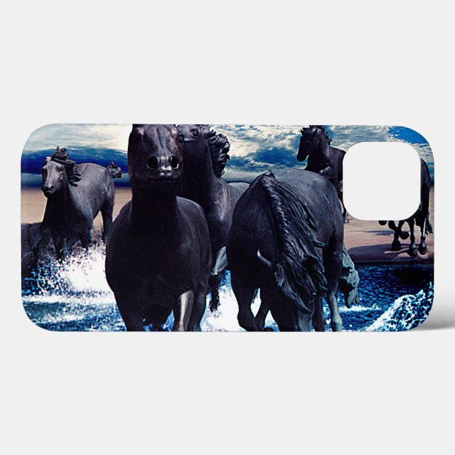 Horses Running In The Water Case-Mate iPhone Case (Back (Horizontal))
