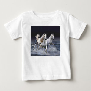 Horses running throw pillow baby T-Shirt
