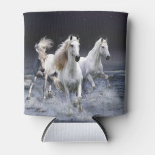Horses running throw pillow can cooler