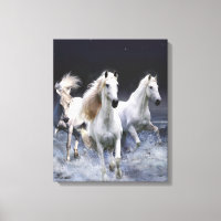 Horses running  throw pillow