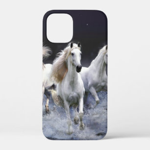 Horses running  throw pillow iPhone 12 mini case