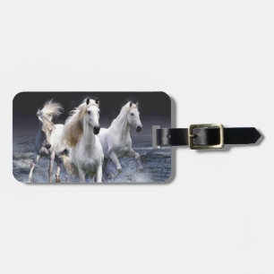 Horses running throw pillow luggage tag