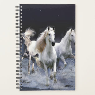 Horses running throw pillow planner