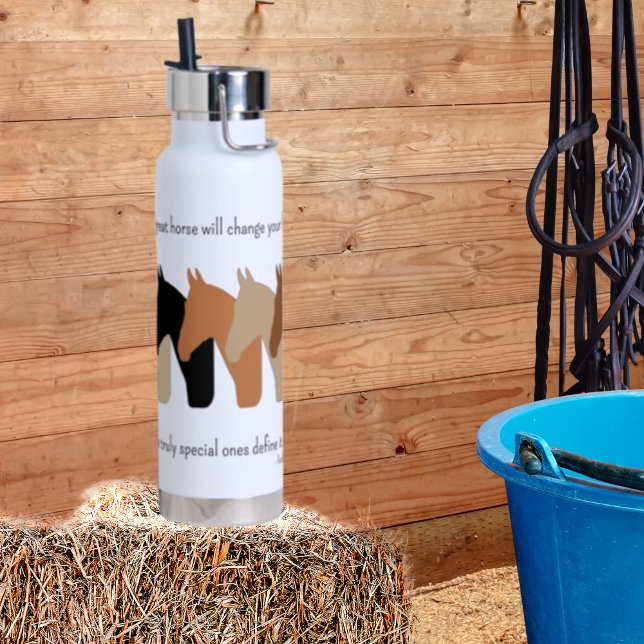 Horses Silhouettes with Horse Quote Water Bottle (Creator Uploaded)