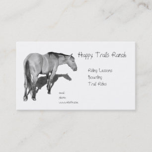 Horses, Stable, Riding, Lesson: Horses in Pencil Business Card