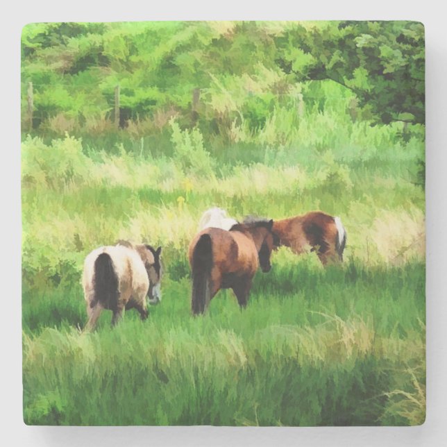 HORSES STONE COASTER (Front)