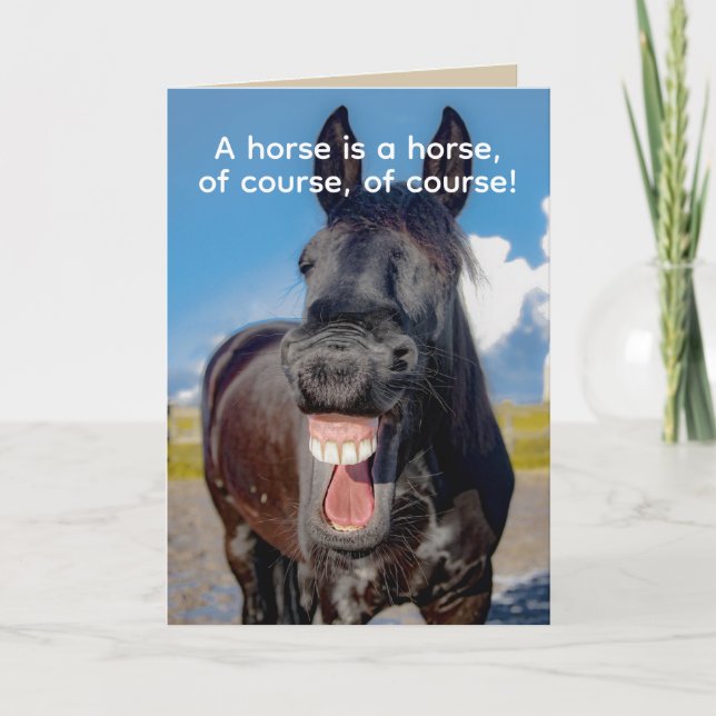 Horse's Teeth Dental Surgery Folded Greeting Card (Front)