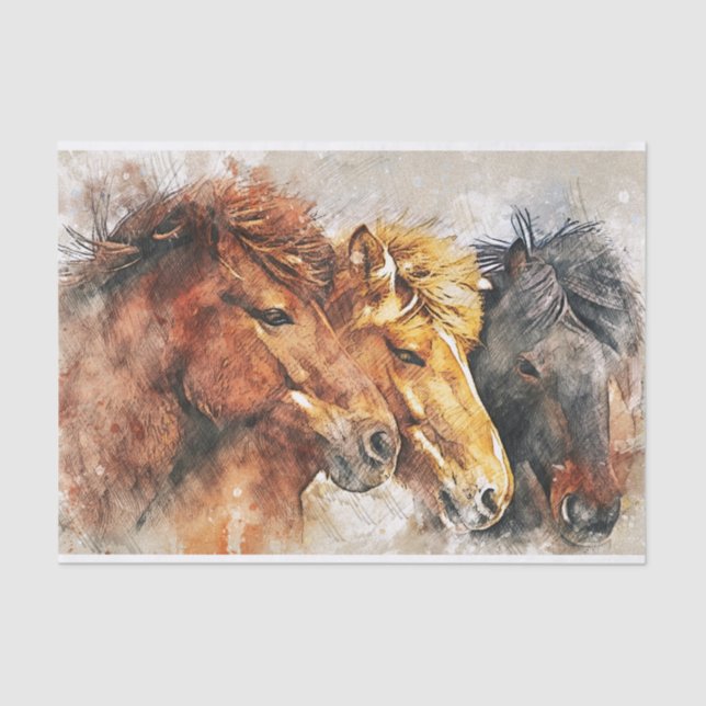 Horses Tissue Paper (Front)