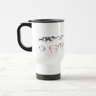 Horses travel mug