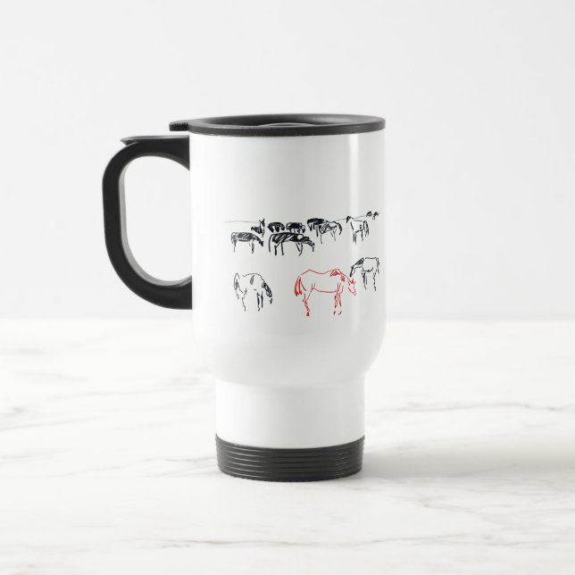 Horses  travel mug (Left)