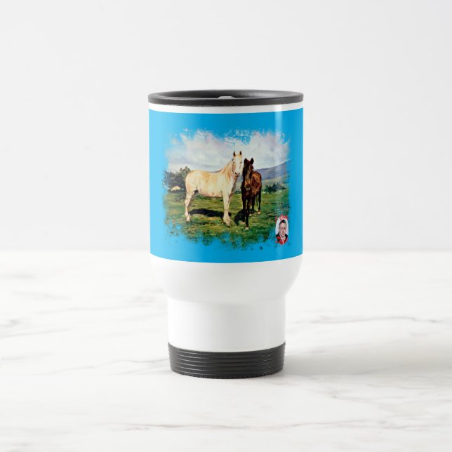 Horses Travel Mug (Center)