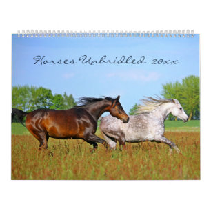 Horses Unbridled Wildlife Photography Custom Year Calendar