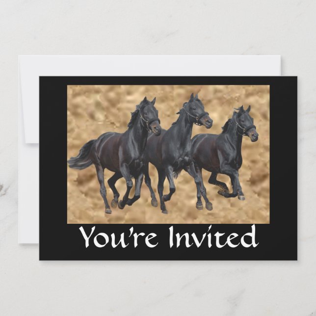 Horses Wild Invitation (Front)