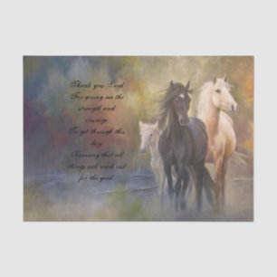 Horses With A Prayer Decoupage Tissue Paper
