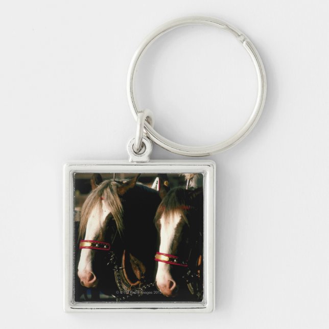 Horses with headdresses key ring (Front)
