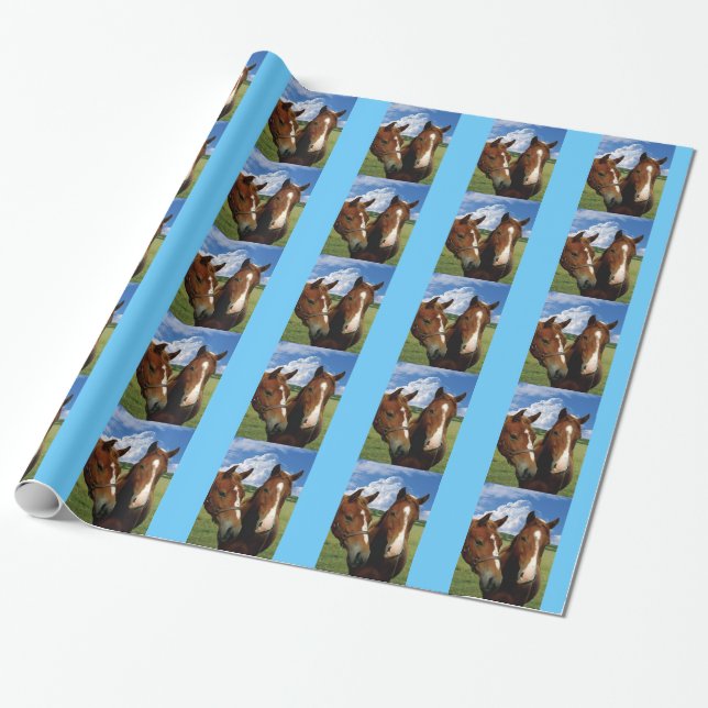 Horses wrapping paper (Unrolled)