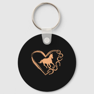 Horsescute Ss Cute Ss Heart Shaped Design - Horse  Key Ring
