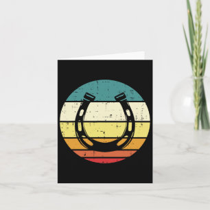 Horsescute Ss Cute Ss Sunset Retro Horse Horseback Card