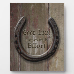 Horseshoe A Good Luck Symbol Plaque