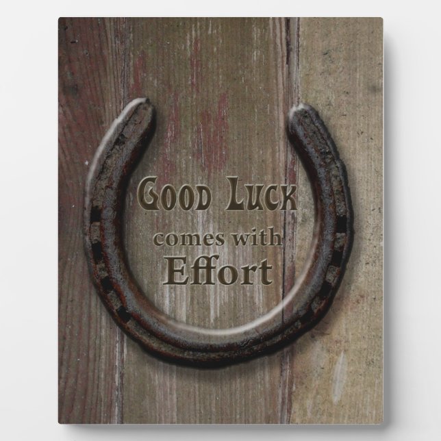 Horseshoe A Good Luck Symbol Plaque (Front)