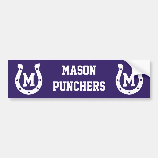 Horseshoe and M Bumper Sticker (Front)