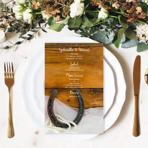 Horseshoe and Pearls Country Barn Wedding Menu